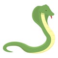 King cobra tattoo icon cartoon vector. Snake head