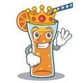 King cocktail character cartoon style