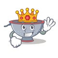 King colander utensil character cartoon