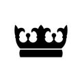 King Crown, black icon on white background