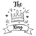 The king crown doodle style