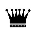 King Crown icon vector sign and symbol isolated on white background, King Crown logo concept Royalty Free Stock Photo