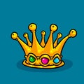 King crown parody item gold cartoon illustration