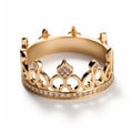 18 Karat Gold Crown Ring With Diamonds - Petrina Hicks Style
