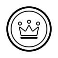 King crown simple icon. Vip symbol.