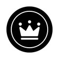 King crown simple icon. Vip symbol.