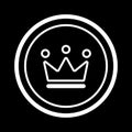 King crown simple icon. Vip symbol.