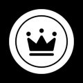 King crown simple icon. Vip symbol.