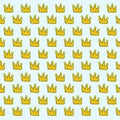 king crowns pattern background abstract textures on blue background