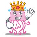 King cute jellyfish character cartoon