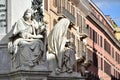 King David - details of the basement of the Column of the Immaculate Conception in Rome, Italy