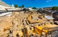 King David Royal Quarter archeological site with excavation of ancient City of David aside of Jerusalem Old City in Israel