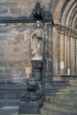 King David sculpture in front of Bremen Cathedral - Bremen, Germany Royalty Free Stock Photo