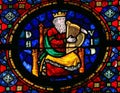 King David - stained glass Royalty Free Stock Photo
