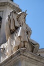 King David by Tadolini on the Column of the Immaculate Conception on Piazza Mignanelli in Rome Royalty Free Stock Photo