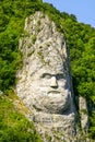 King Decebalus Rock Sculpture On Danube Shores Royalty Free Stock Photo