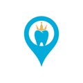 King Dental and gps logo designs concept vector.