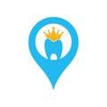 King Dental and gps logo designs concept vector.