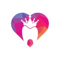 King Dental and heart logo designs concept vector.