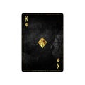 King of Diamonds, grunge card isolated on white background. Playing cards. Design element