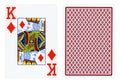 King of Diamonds playing card isolated Royalty Free Stock Photo