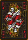 King of diamonds playing card template Royalty Free Stock Photo