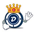 King Digibyte coin mascot cartoon