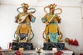 King east God of music and King south and one who causes good growth of roots in Four Heavenly Kings in Tiantan temple at Swatow