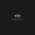 king forest apartments logo design Royalty Free Stock Photo