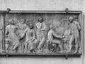 King Friedrich Wilhelm III memorial in Koeln, black and white Royalty Free Stock Photo