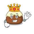 King fruit cake mascot cartoon