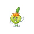 King fruit elephant apple cartoon mascot style