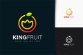 King fruit logo design with gradient