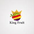 King fruit logo vector, icon, element, and template