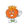 King fruit tangerine cartoon character with mascot