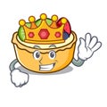 King fruit tart mascot cartoon