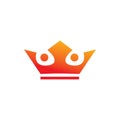King full color crown logo design