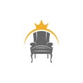 King Furniture Logo Design Vector Template. Symbol and icon of home furnishings