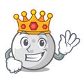 King golf ball mascot cartoon Royalty Free Stock Photo