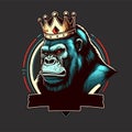 King Gorilla, esports gaming designs, mascot logo template, illustration