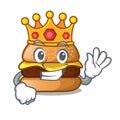 King hamburger with the cartoon cheese toping