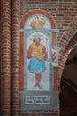 King Harald Bluetooth fresco at Roskilde Cathedral Interior - Roskilde, Denmark