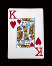 King of hearts card with clipping path