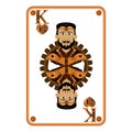 The king of Hearts playing card in steampunk style. Vector illustration
