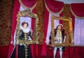 King Henry 8th and Queen Elizabeth I wax figures At Madame Tussauds Wax Museum. London