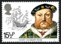 King Hnery VIII and the Mary Rose UK Postage Stamp
