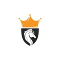 King horse vector logo design. Royalty Free Stock Photo