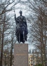 King horseman riding bronze statue horse, Frantiskovy lazne, Franciscus Royalty Free Stock Photo