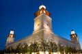 King Hussein Bin Talal mosque in Amman (at night), Jordan