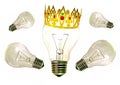 King of ideas bright idea Royalty Free Stock Photo